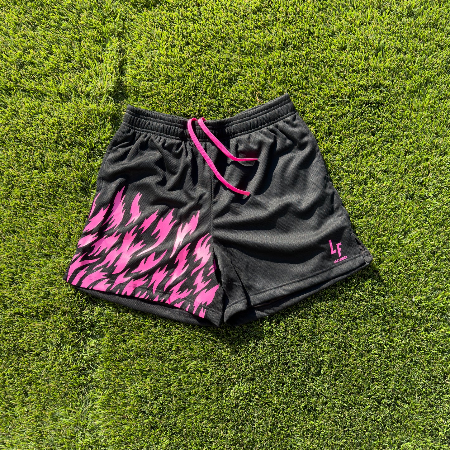 Flame Shorts - Black/Pink