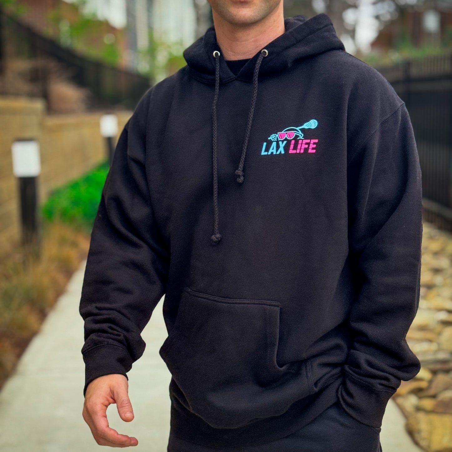 Lax Life Youth Hoodie - Black