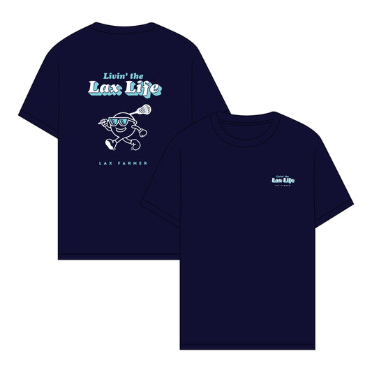 Livin' The Lax Life Tee - Navy