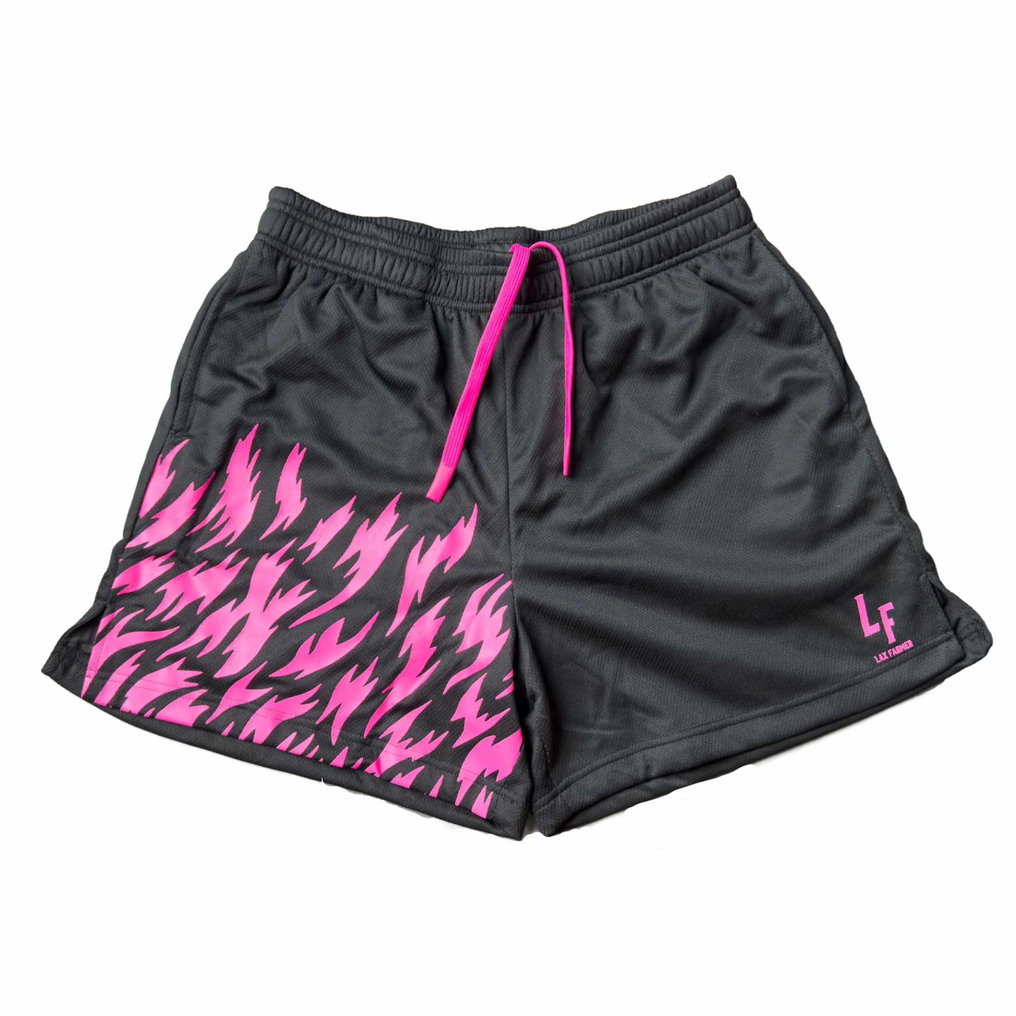 Flame Shorts - Black/Pink