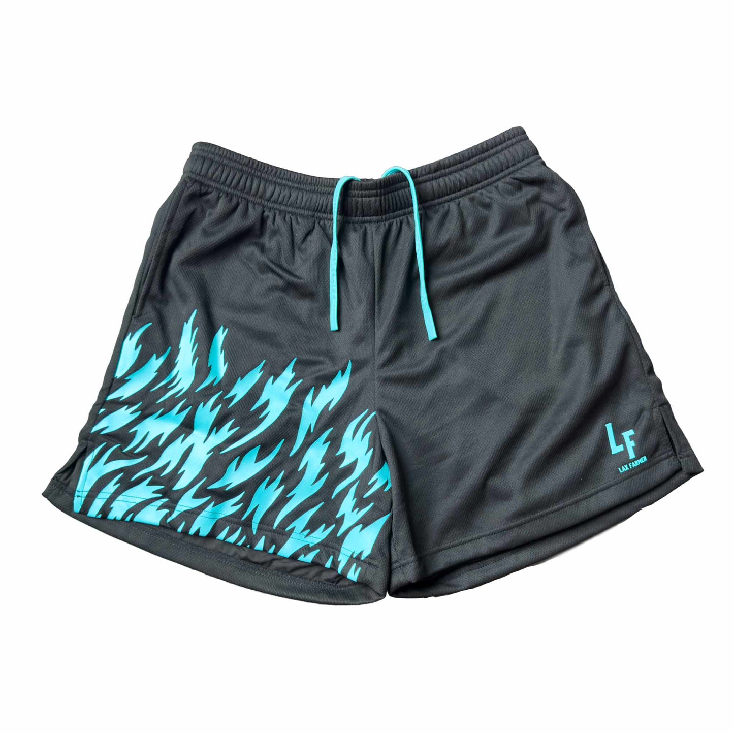 Flame Shorts - Black/Turquoise