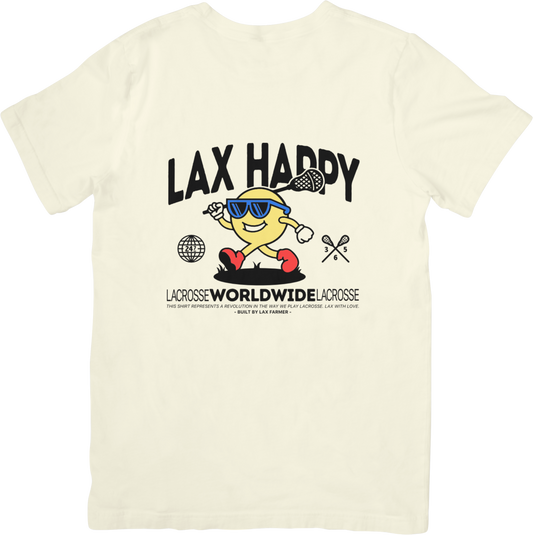 LAX HAPPY T-SHIRT - CREAM