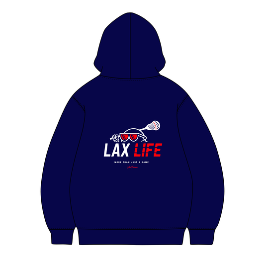 Lax Life Hoodie - Navy