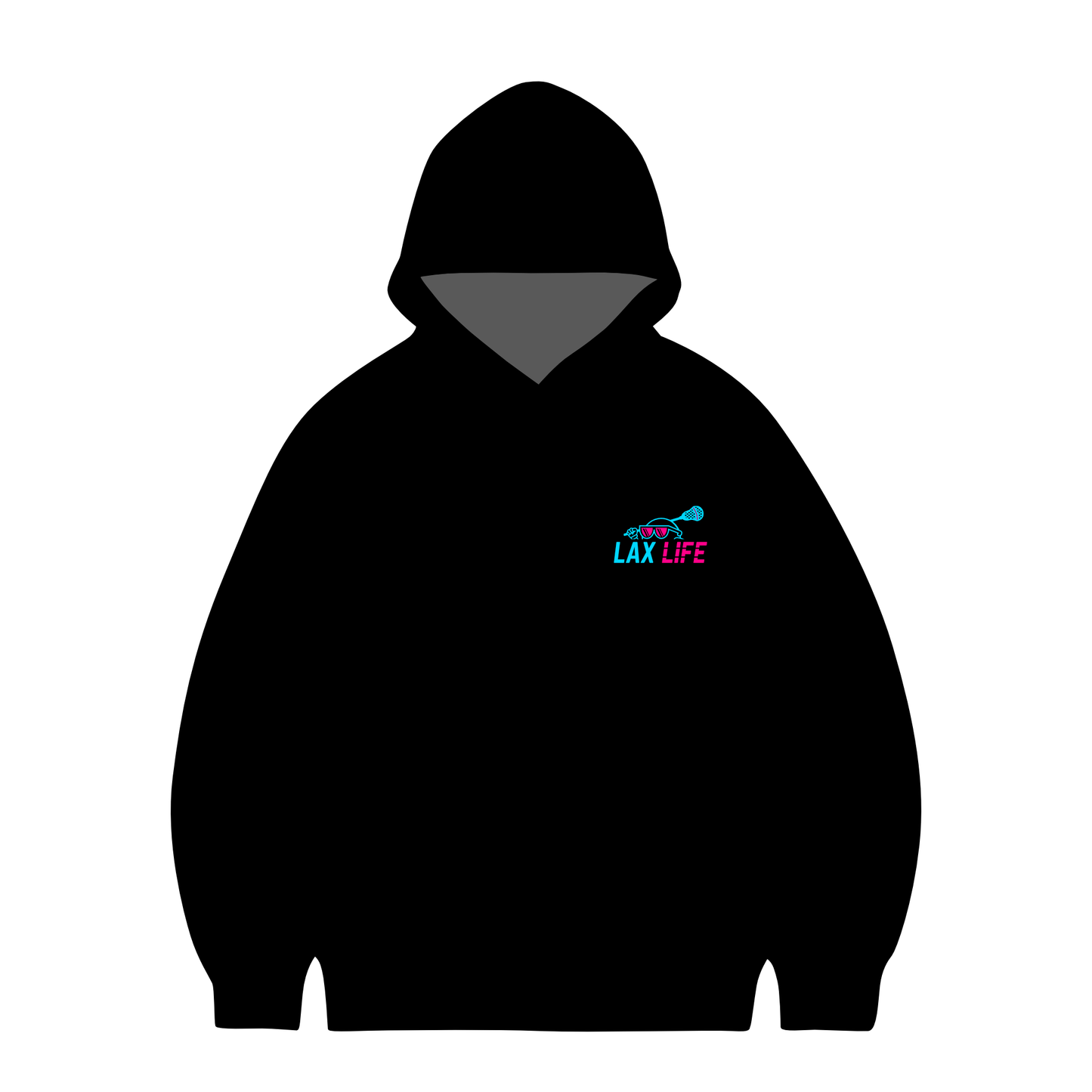 Lax Life Youth Hoodie - Black